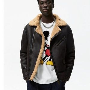 Zara Double Faced Jacket Brown S L19-24